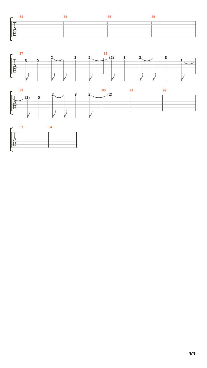 Once吉他谱
