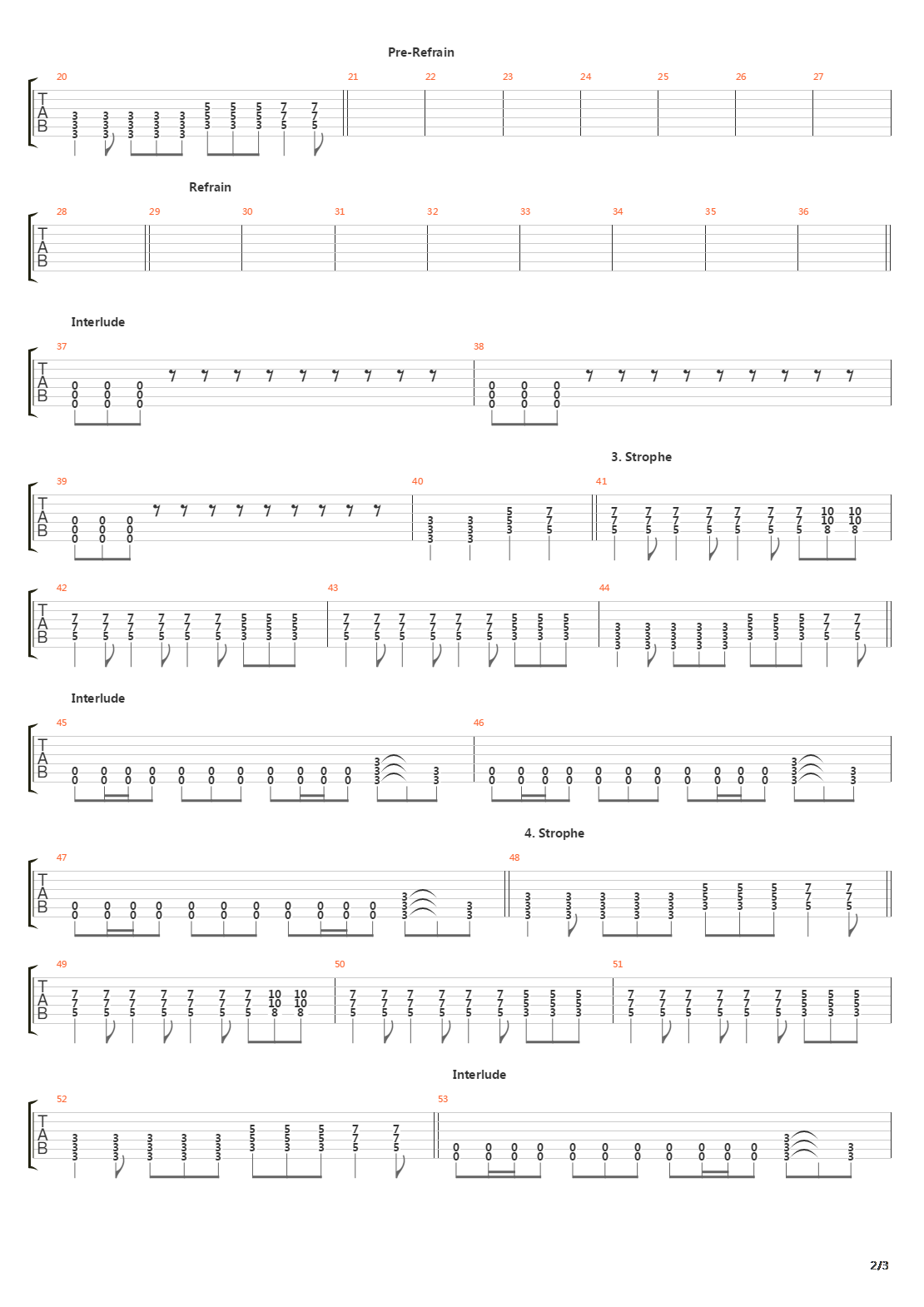 Seemann吉他谱