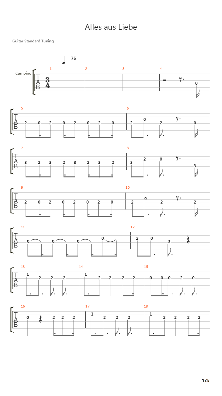 Alles Aus Liebe吉他谱