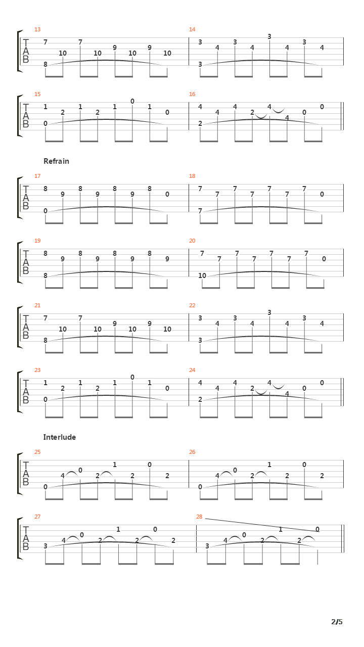 Alles Ist Eins吉他谱