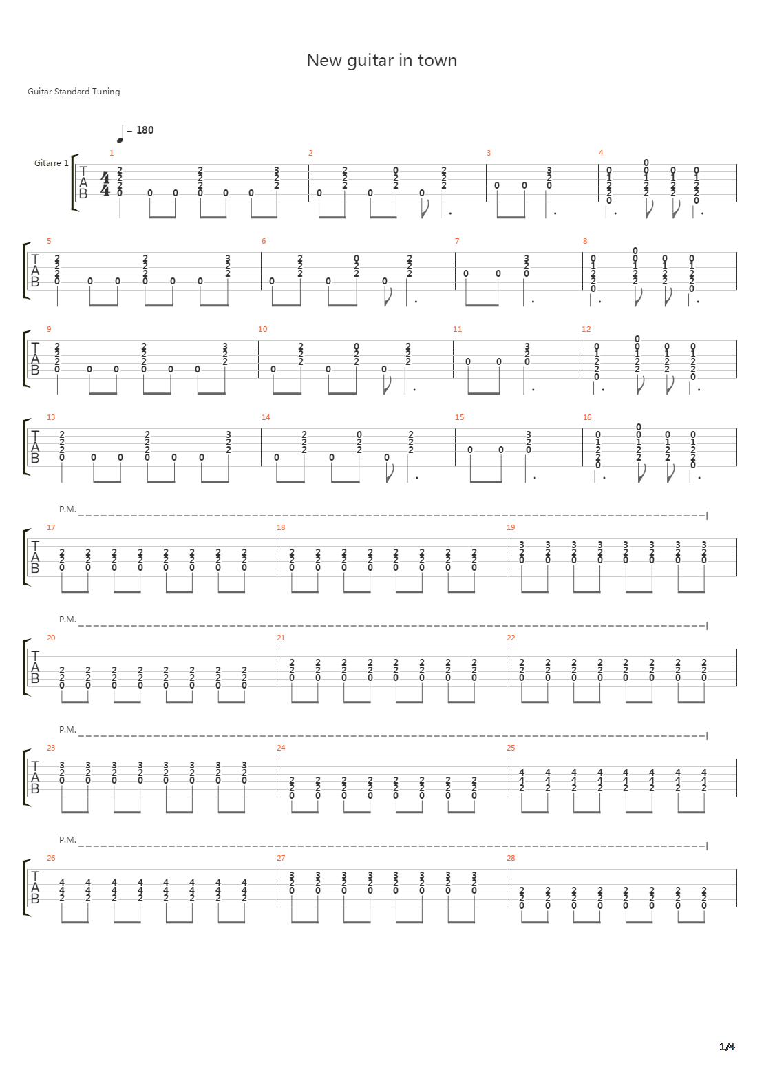 New Guitar In Town吉他谱