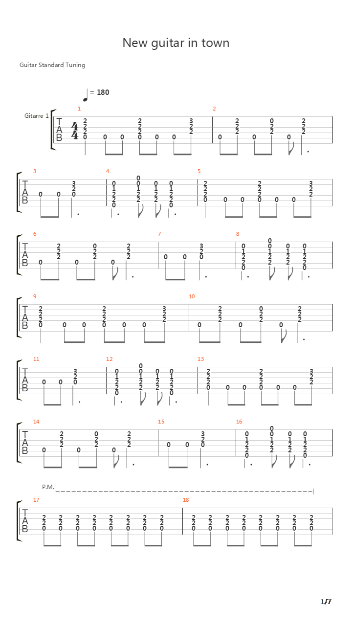 New Guitar In Town吉他谱