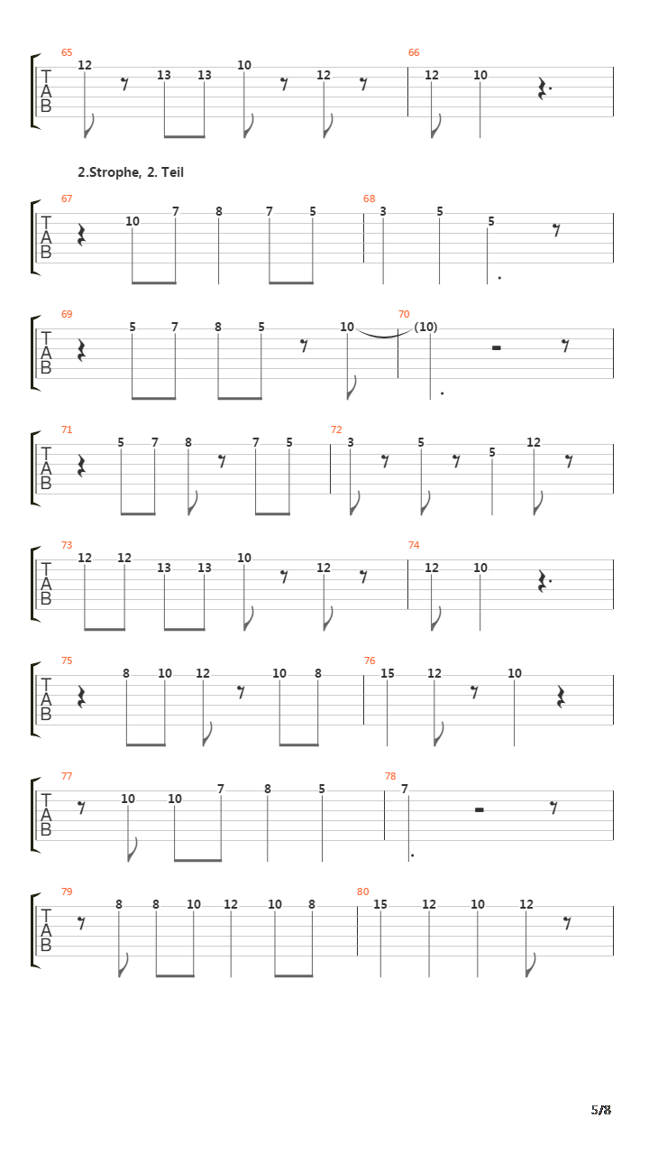 Paradies吉他谱