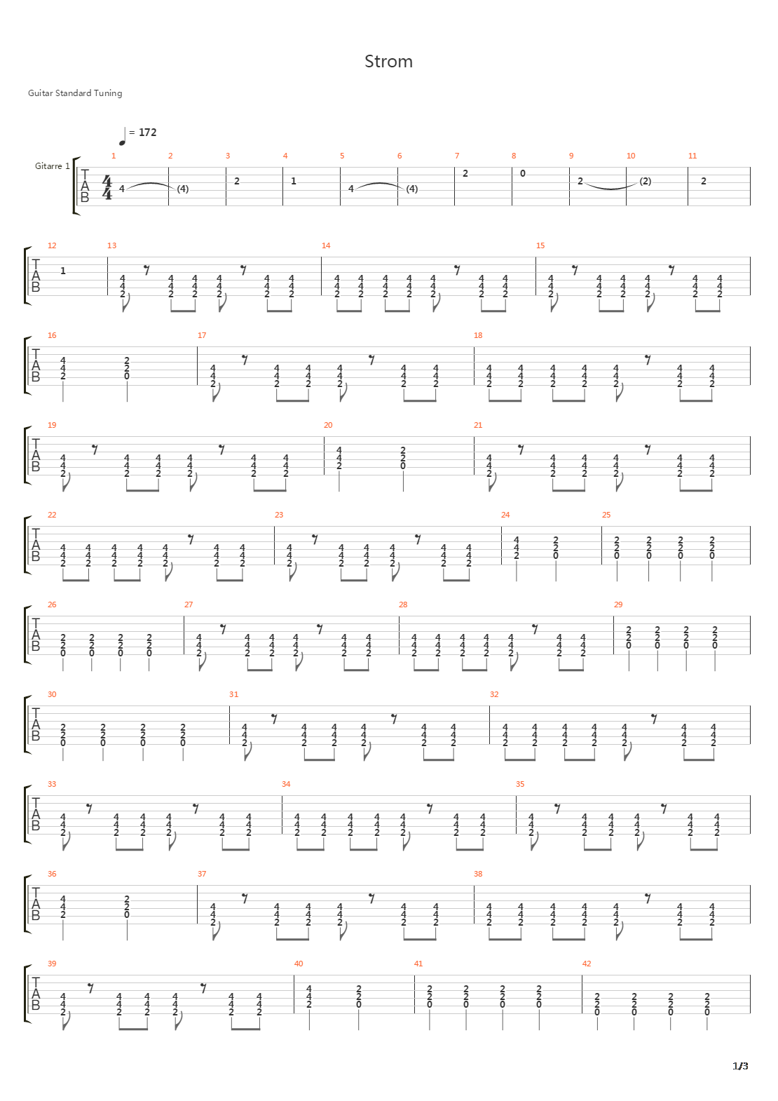 Strom吉他谱