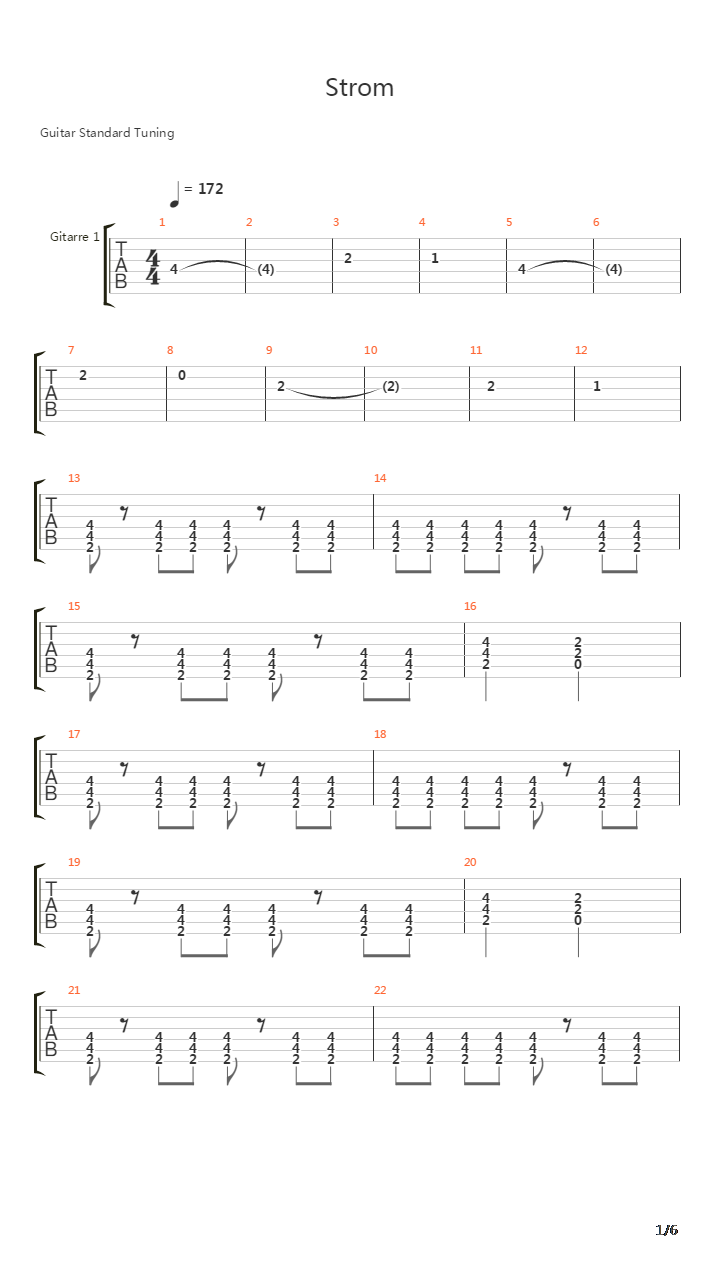 Strom吉他谱