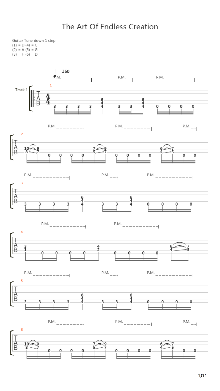 The Art Of An Endless Creation吉他谱