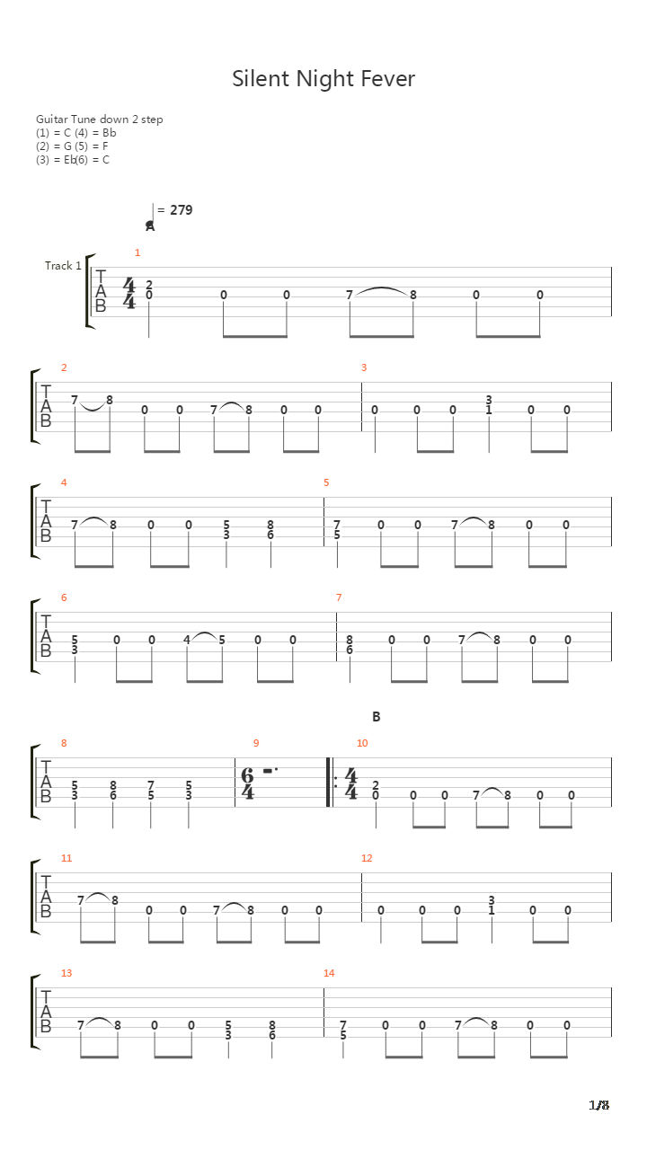 Silent Night Fever吉他谱