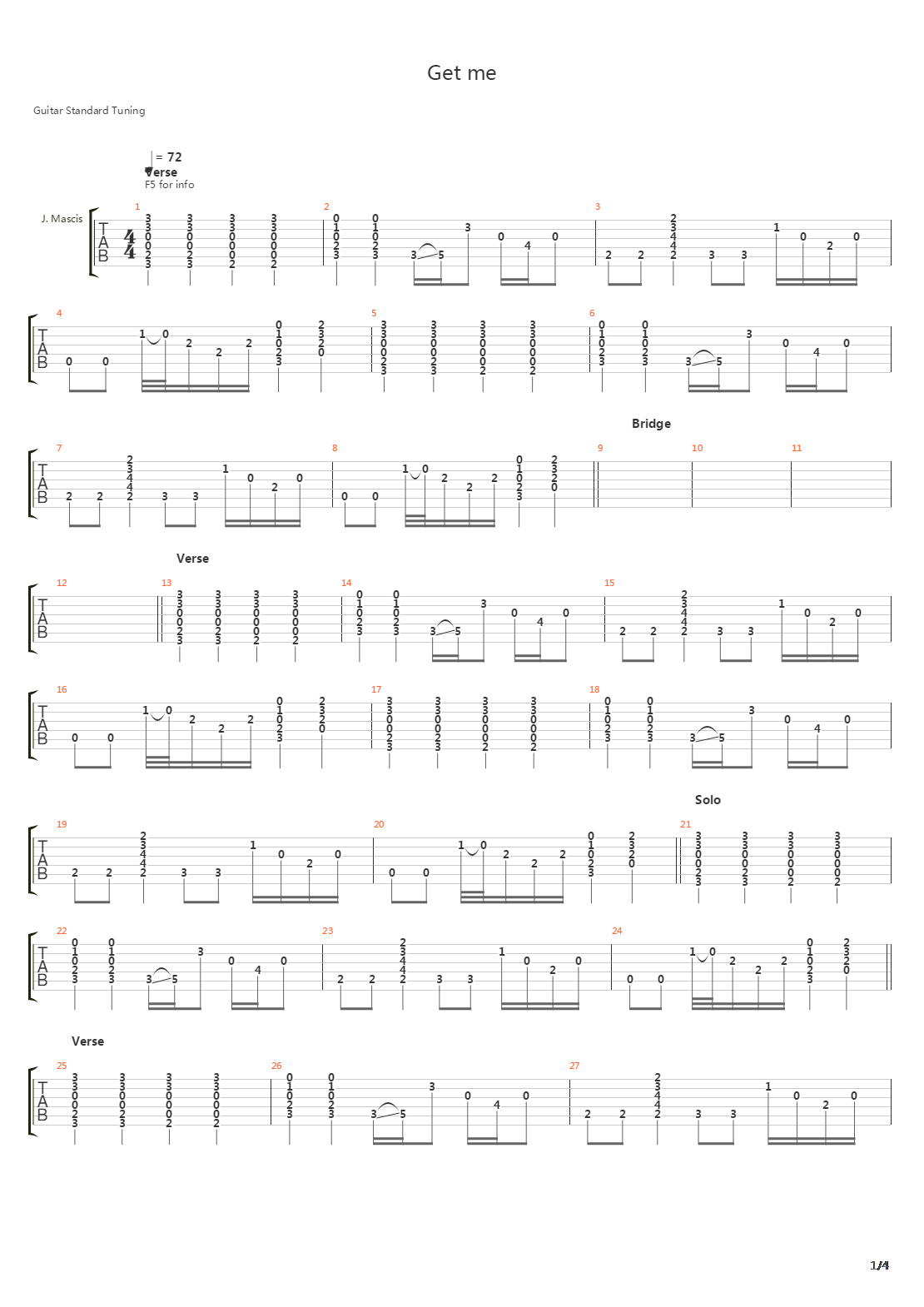 Get Me吉他谱