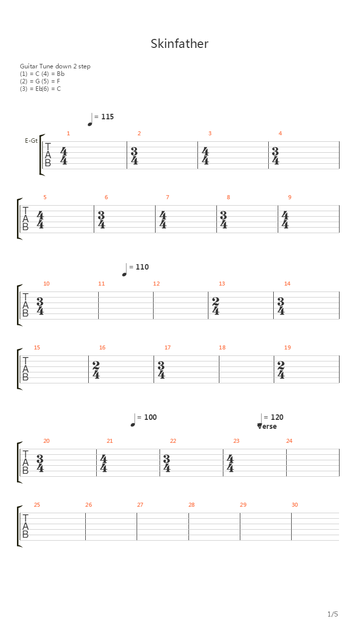 Skinfather吉他谱
