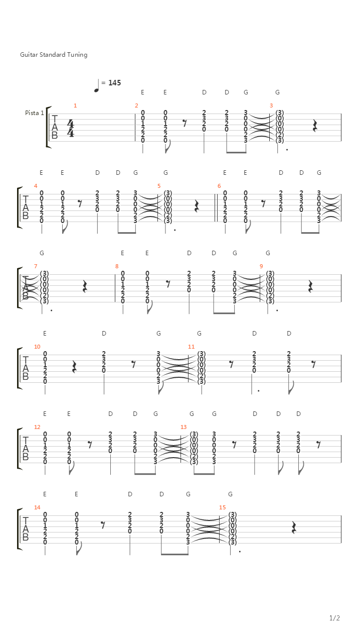 El 38吉他谱