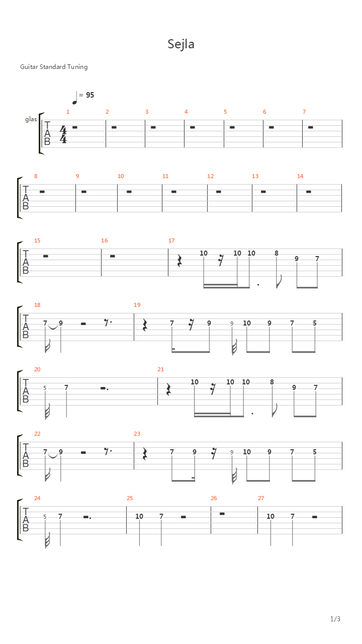 Sejla吉他谱