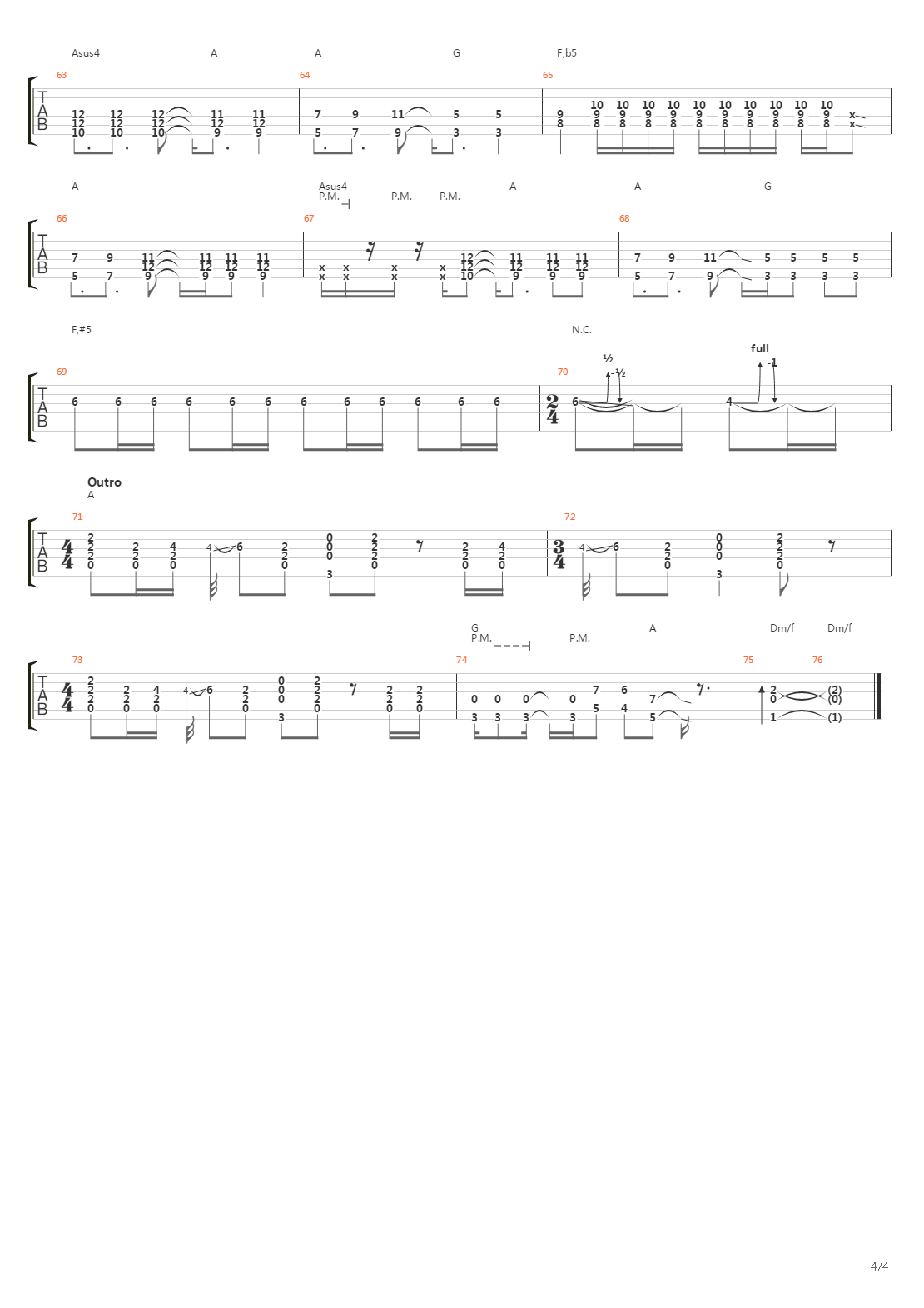 Run吉他谱