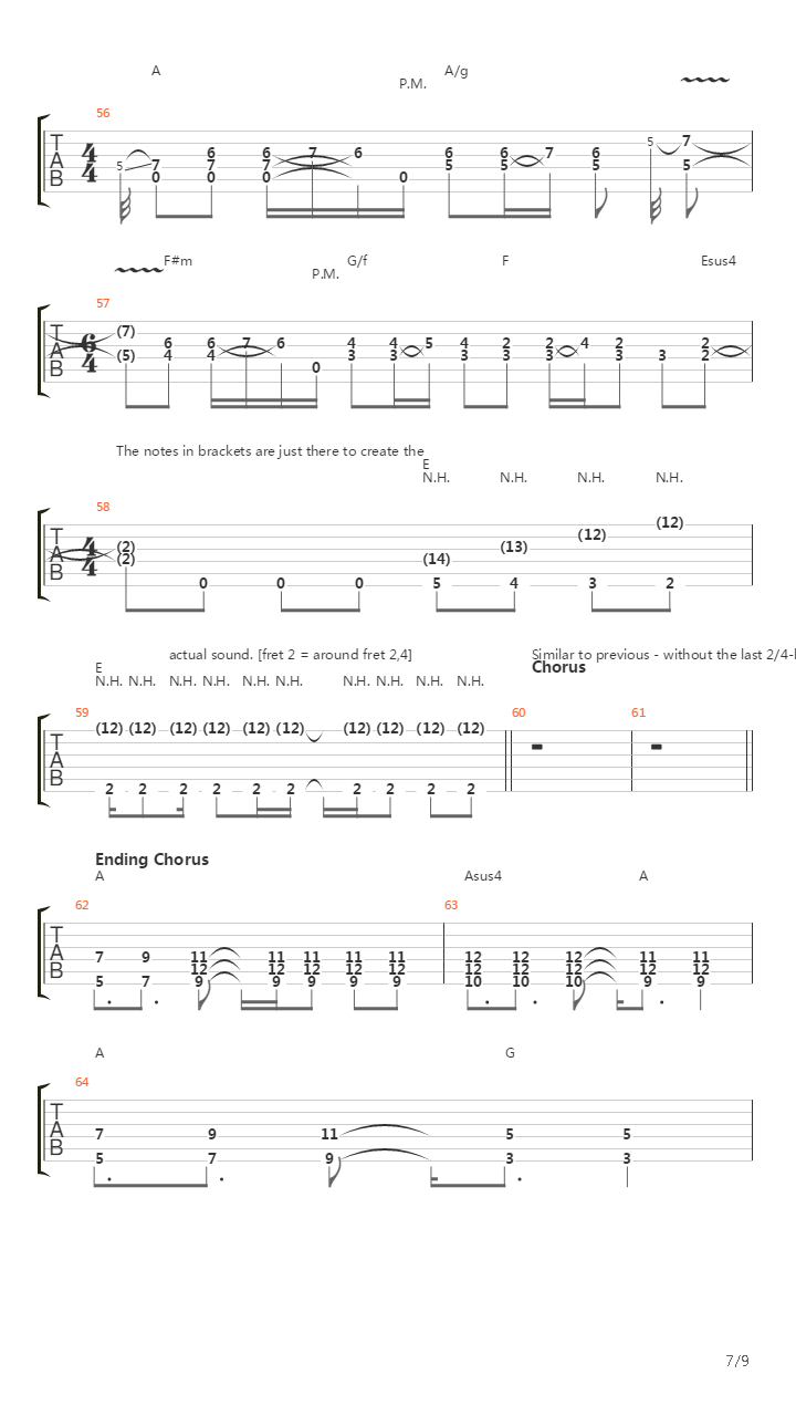 Run吉他谱