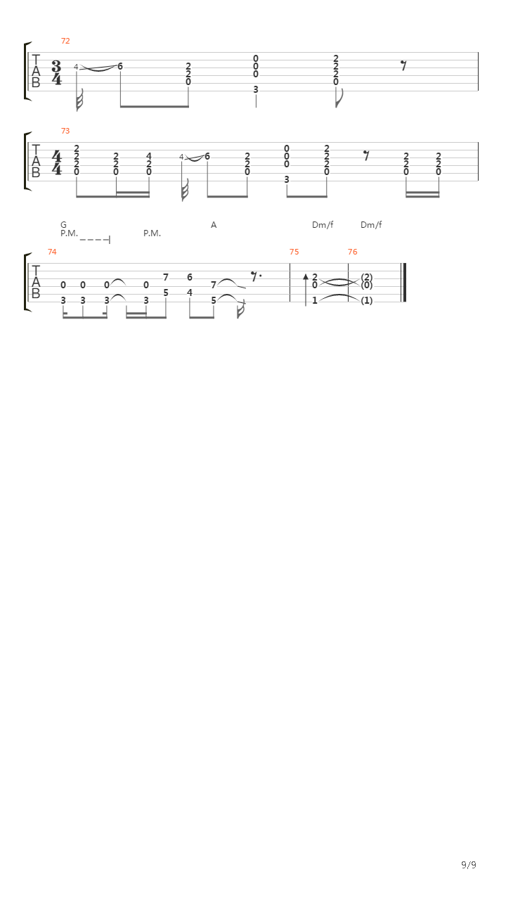Run吉他谱