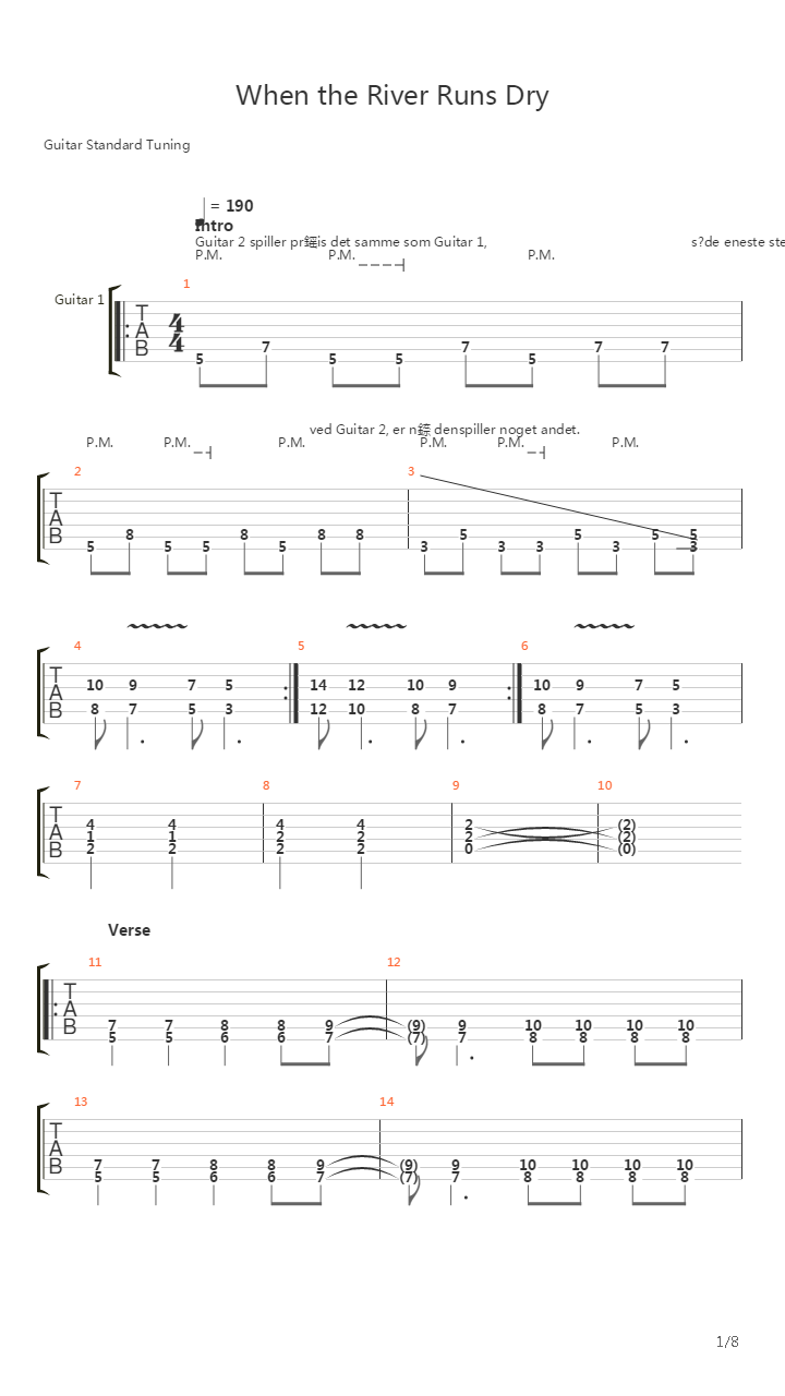 When The River Runs Dry吉他谱