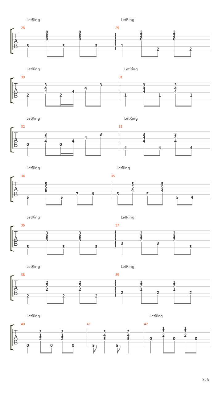 Ocano吉他谱