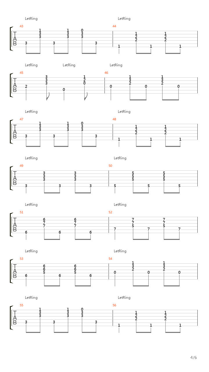 Ocano吉他谱