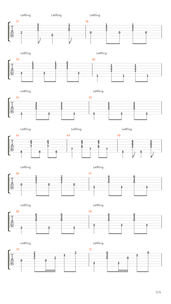 Ocano吉他谱