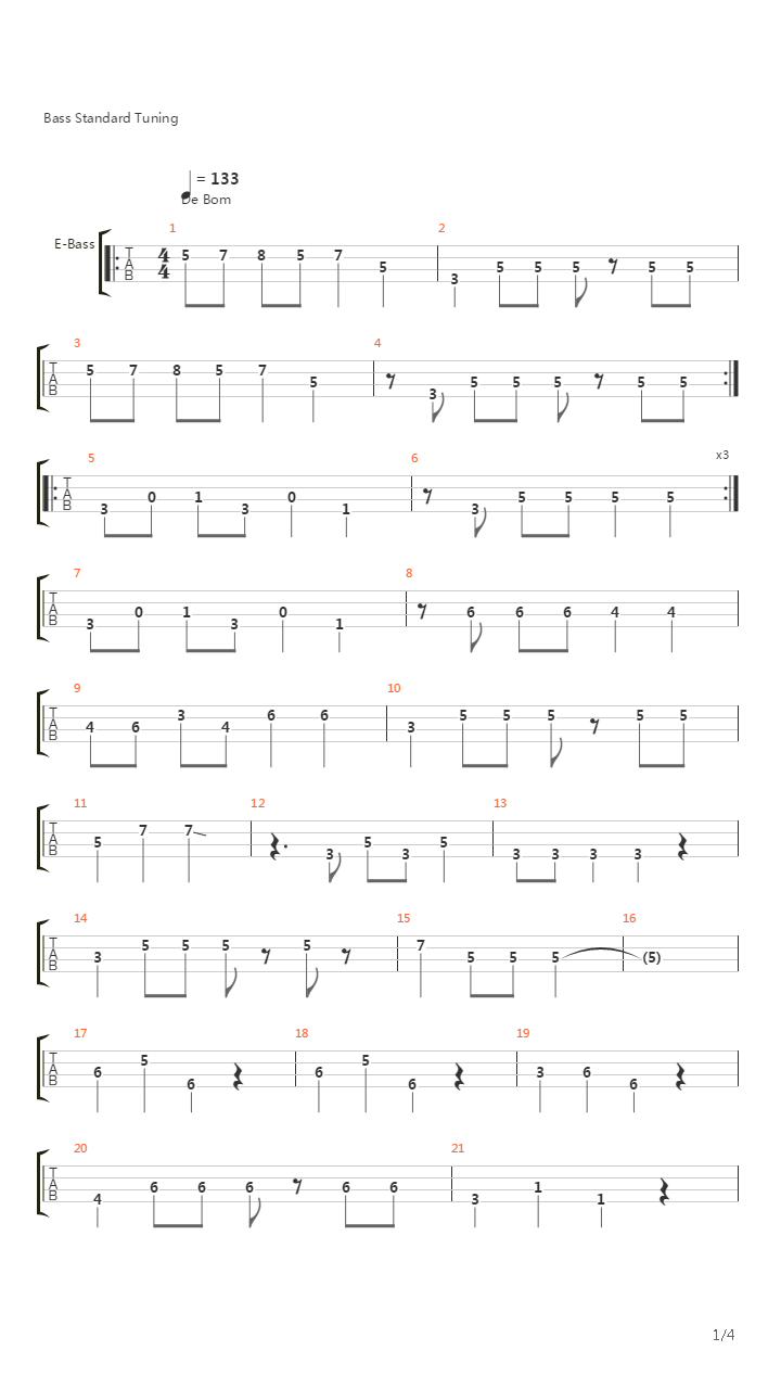 De Bom吉他谱