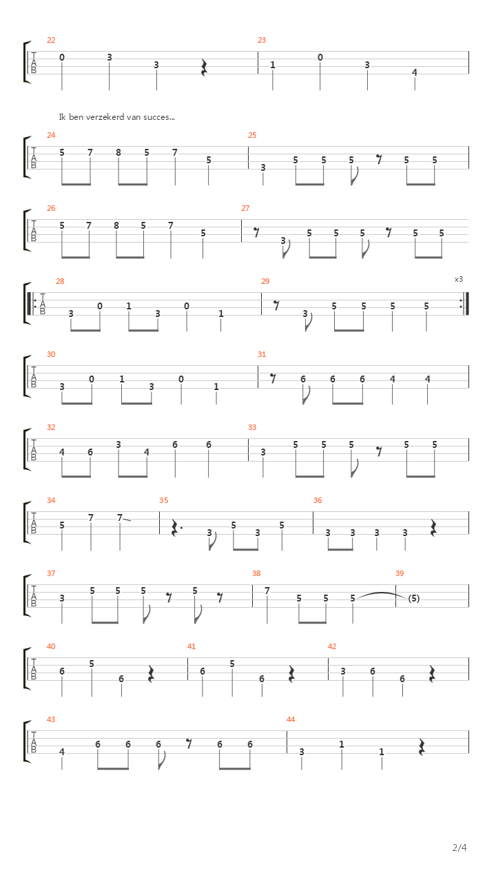 De Bom吉他谱