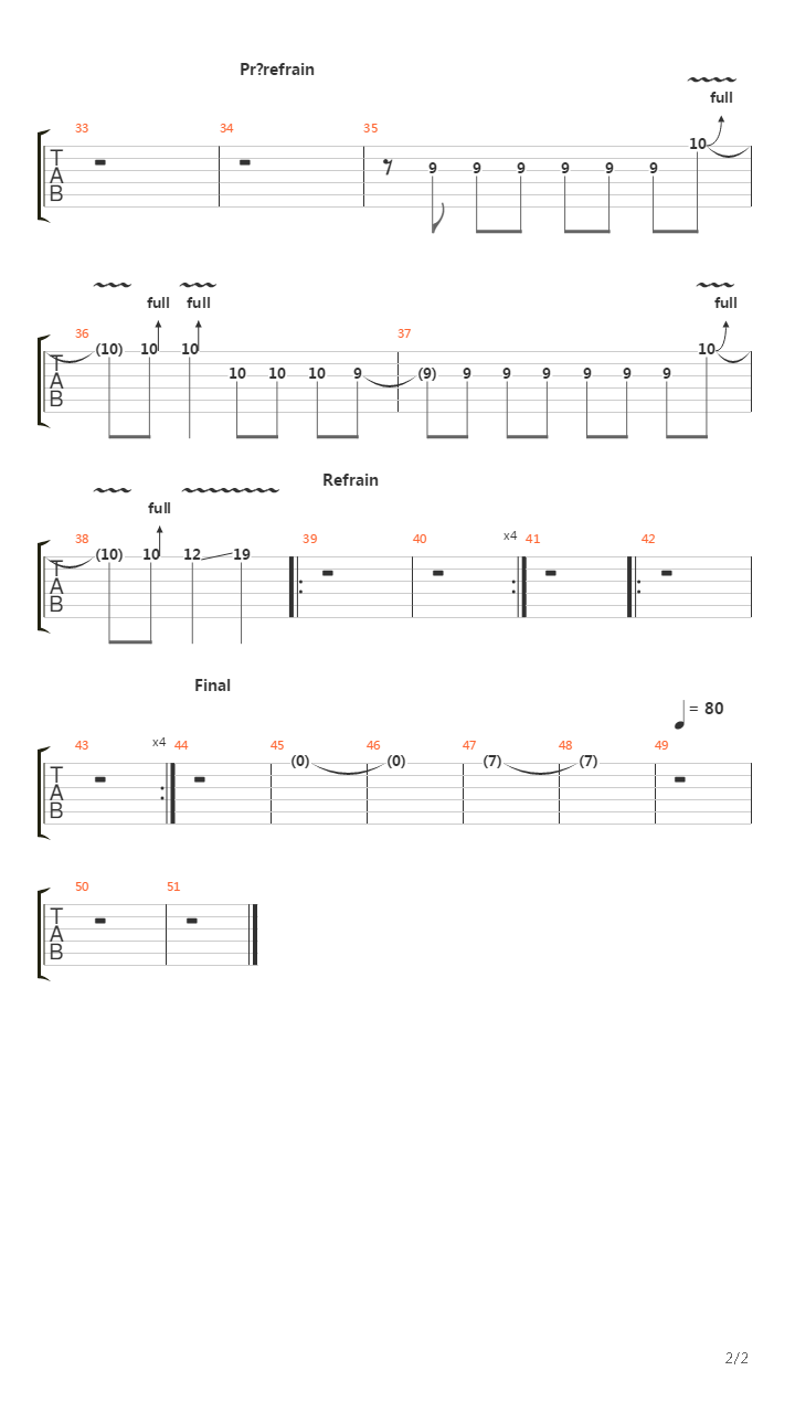 Corps Salin吉他谱