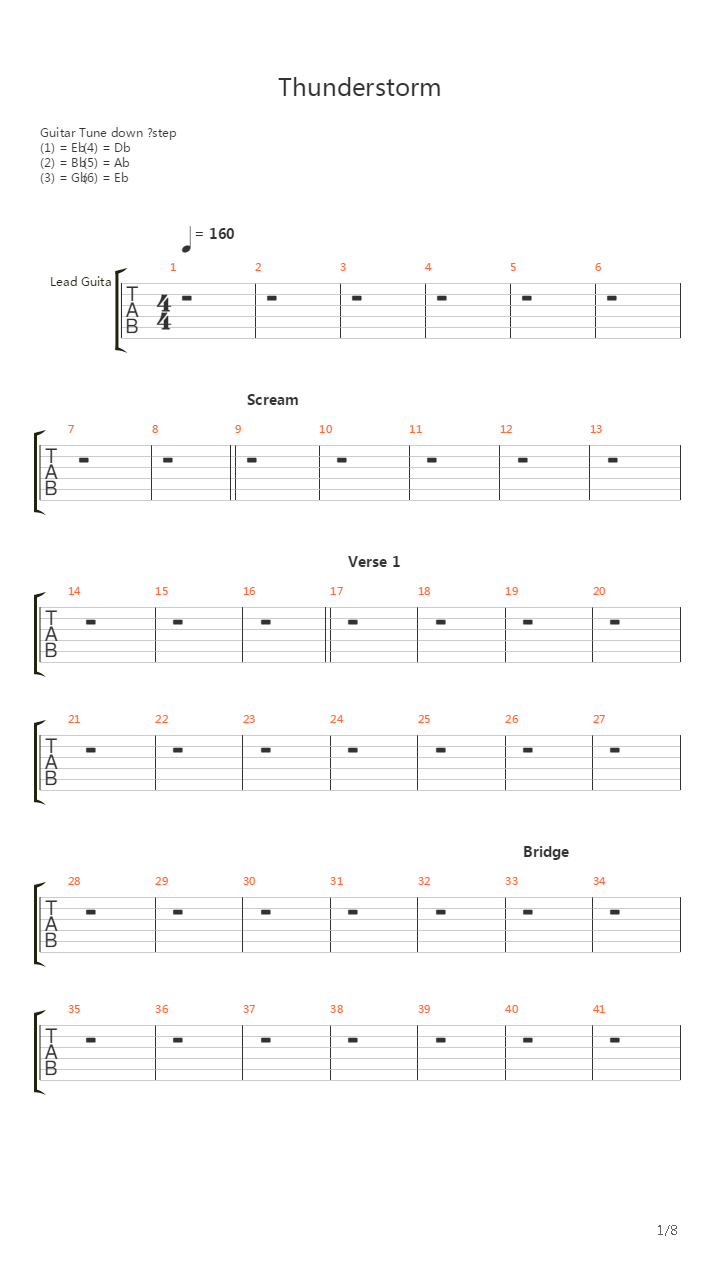 Thunderstorm吉他谱