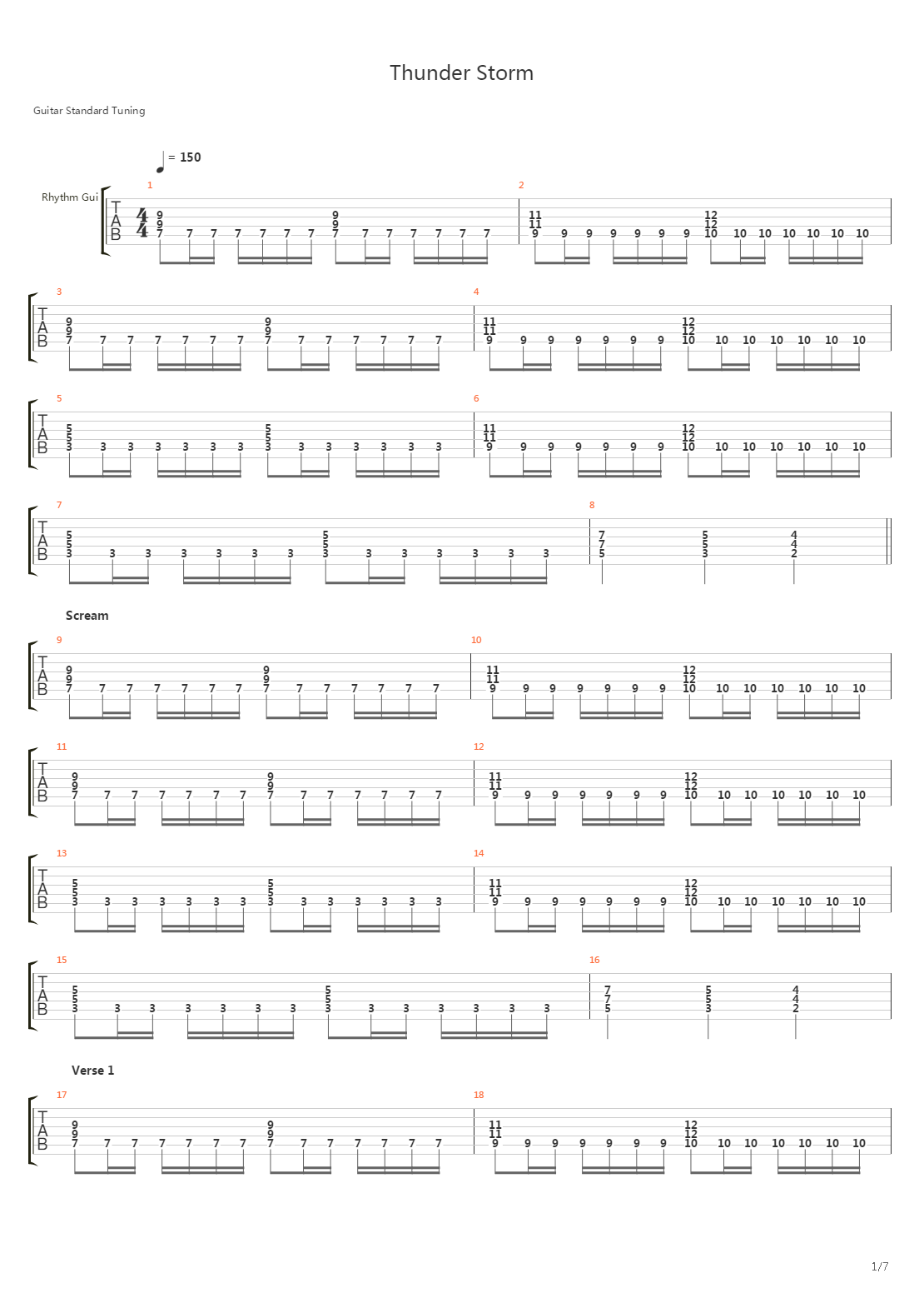 Thunderstorm吉他谱