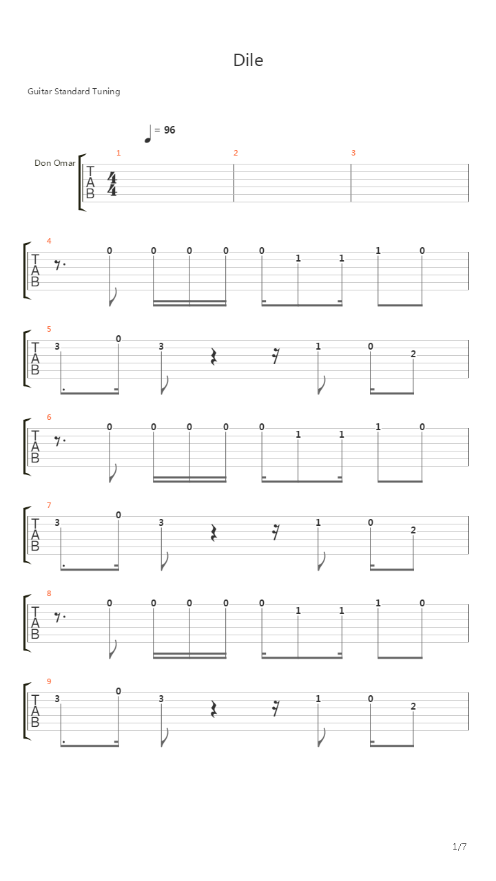 Dile吉他谱