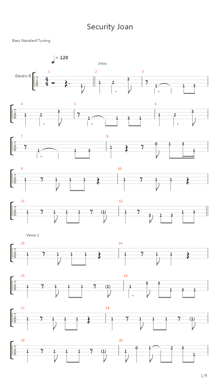 Security Joan吉他谱