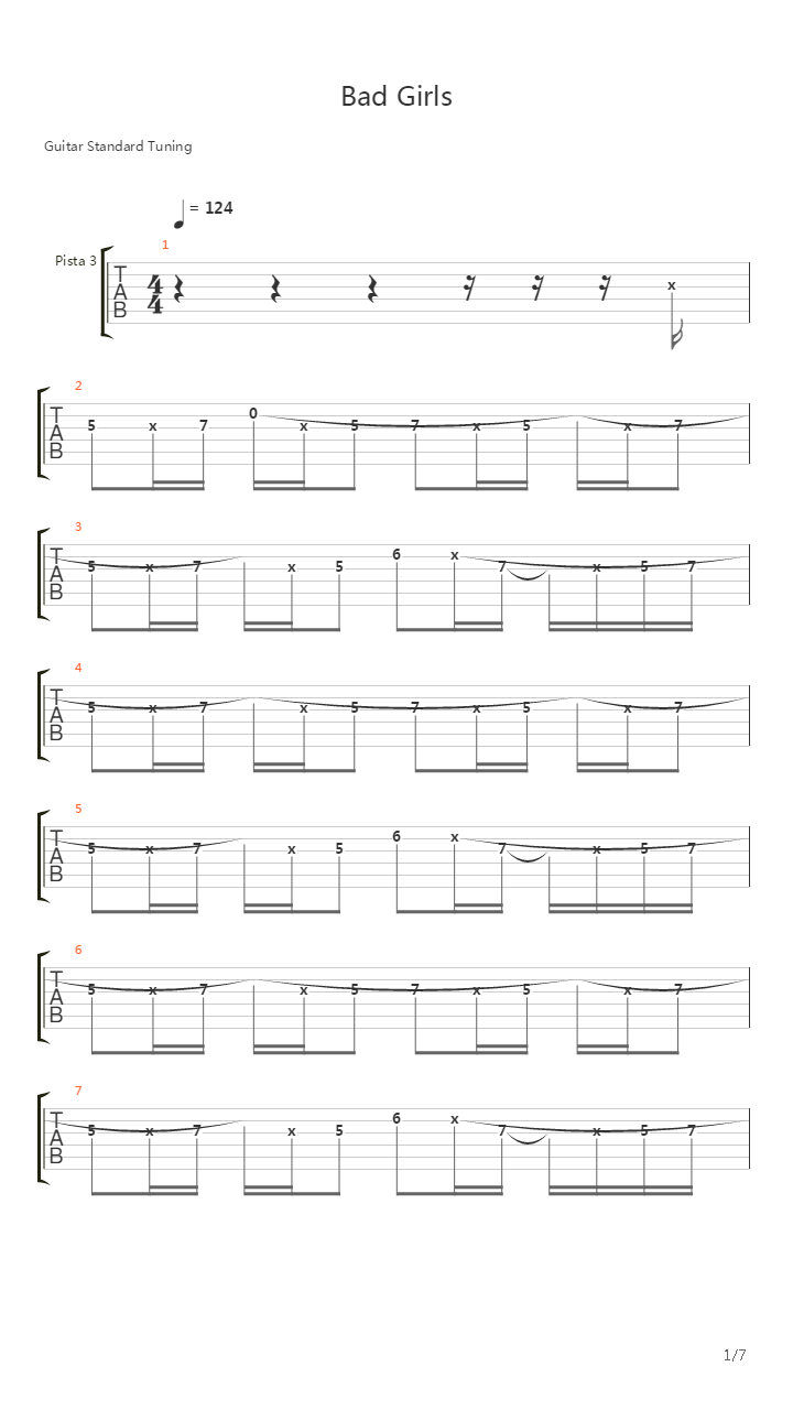 Bad Girls吉他谱
