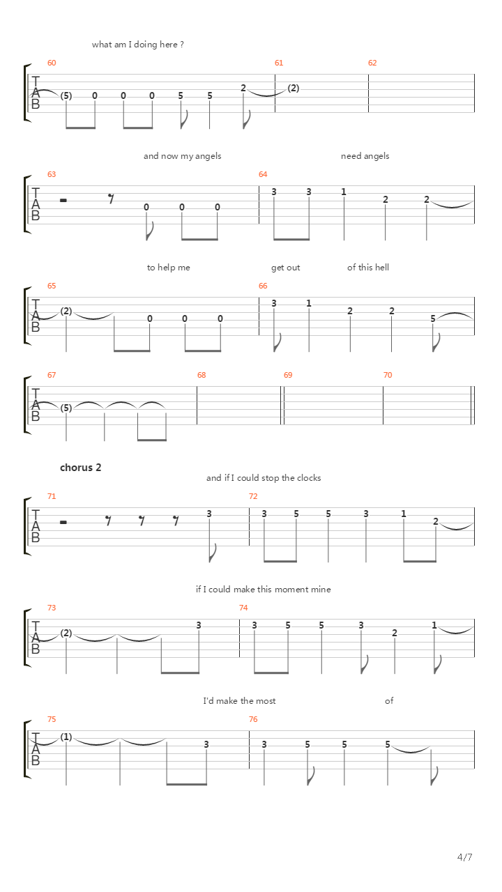Stop The Clocks吉他谱