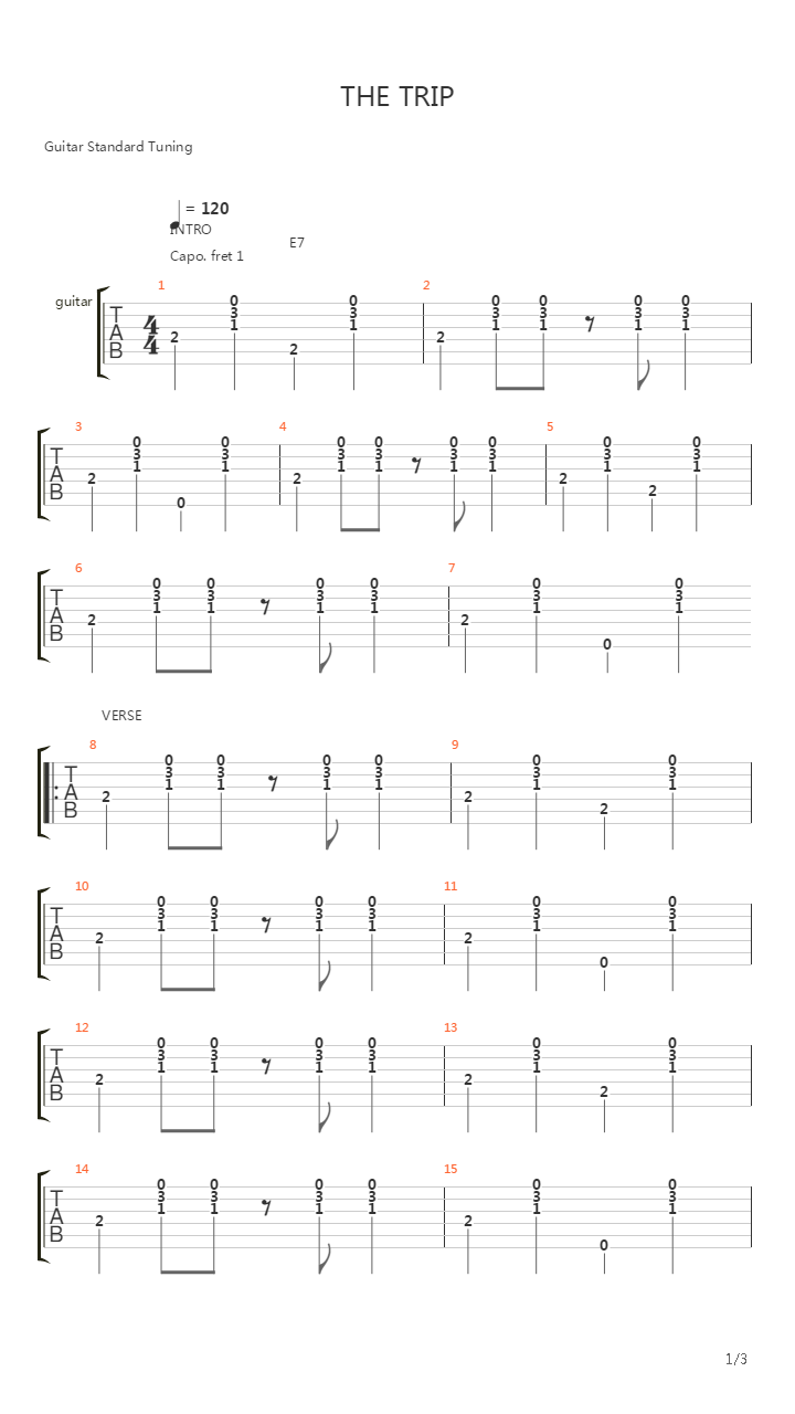 The Trip吉他谱