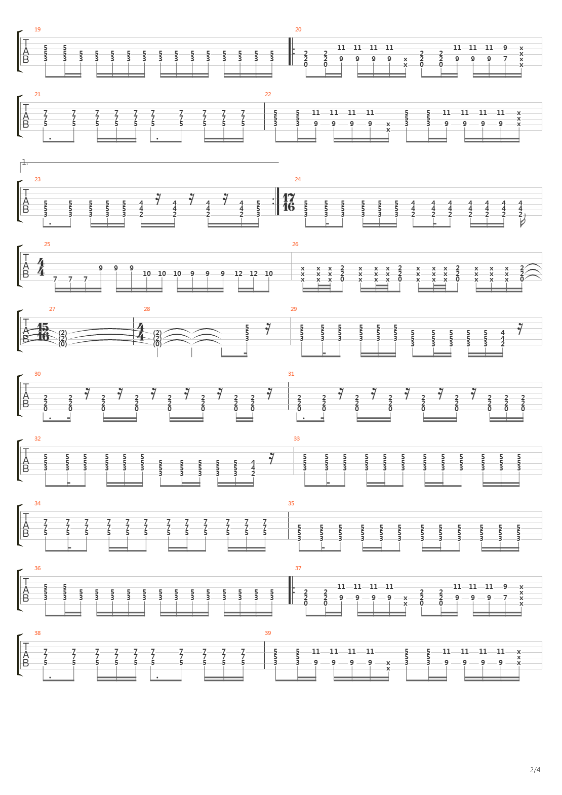 Stages Of Dying吉他谱