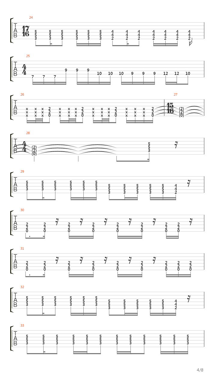 Stages Of Dying吉他谱