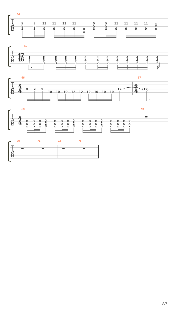 Stages Of Dying吉他谱