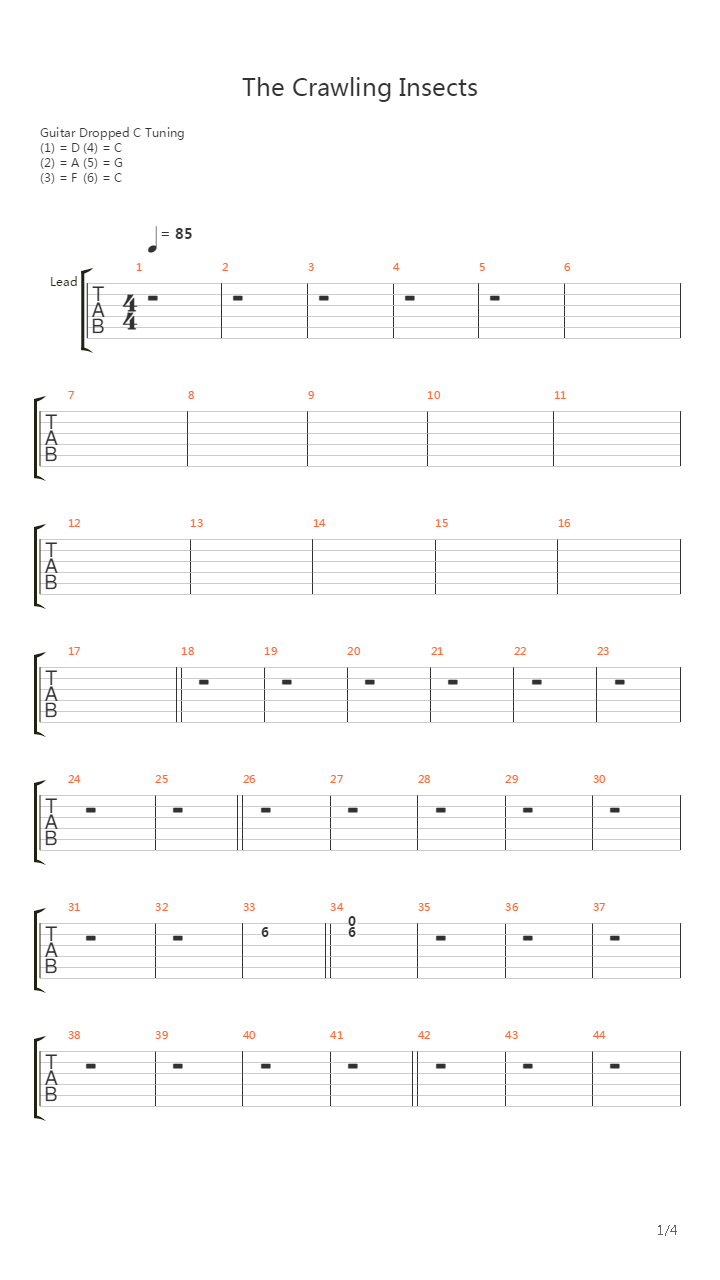 The Crawling Insects吉他谱
