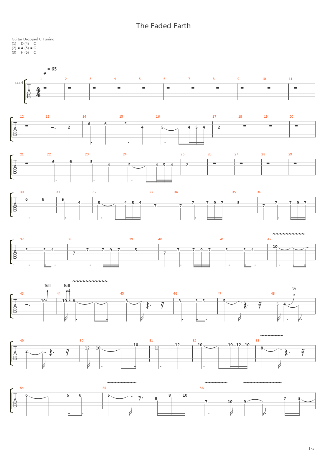 The Faded Earth吉他谱