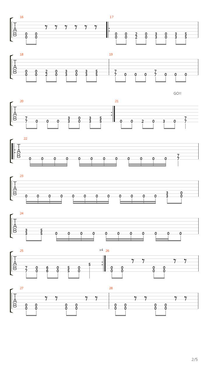 Burn吉他谱