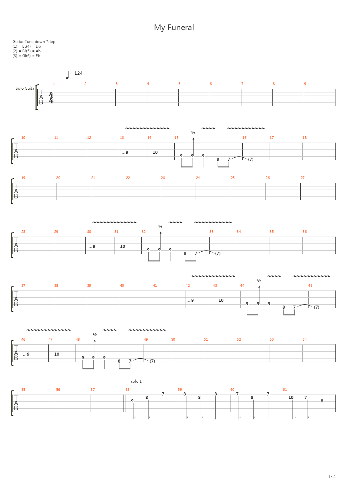 My Funeral吉他谱