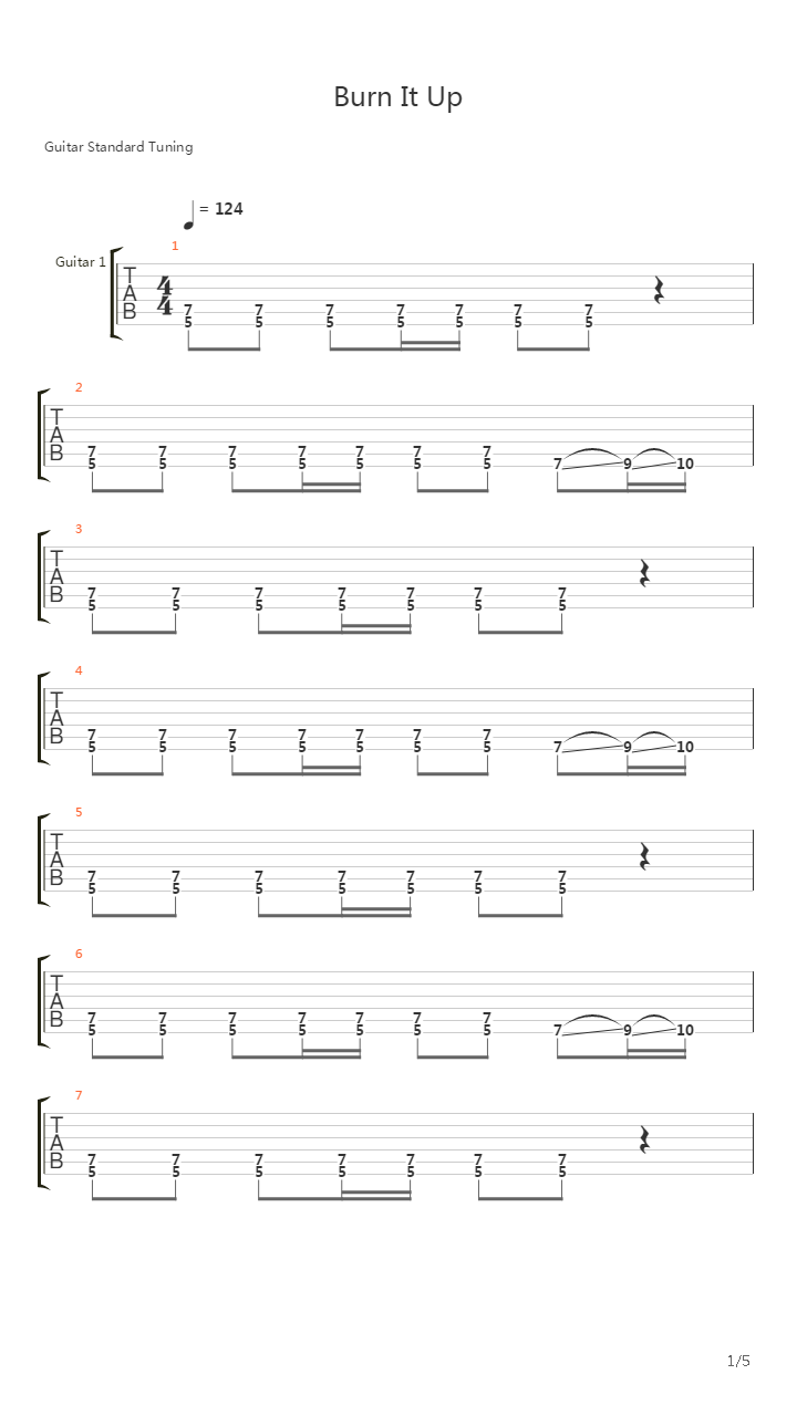Burn It Up吉他谱