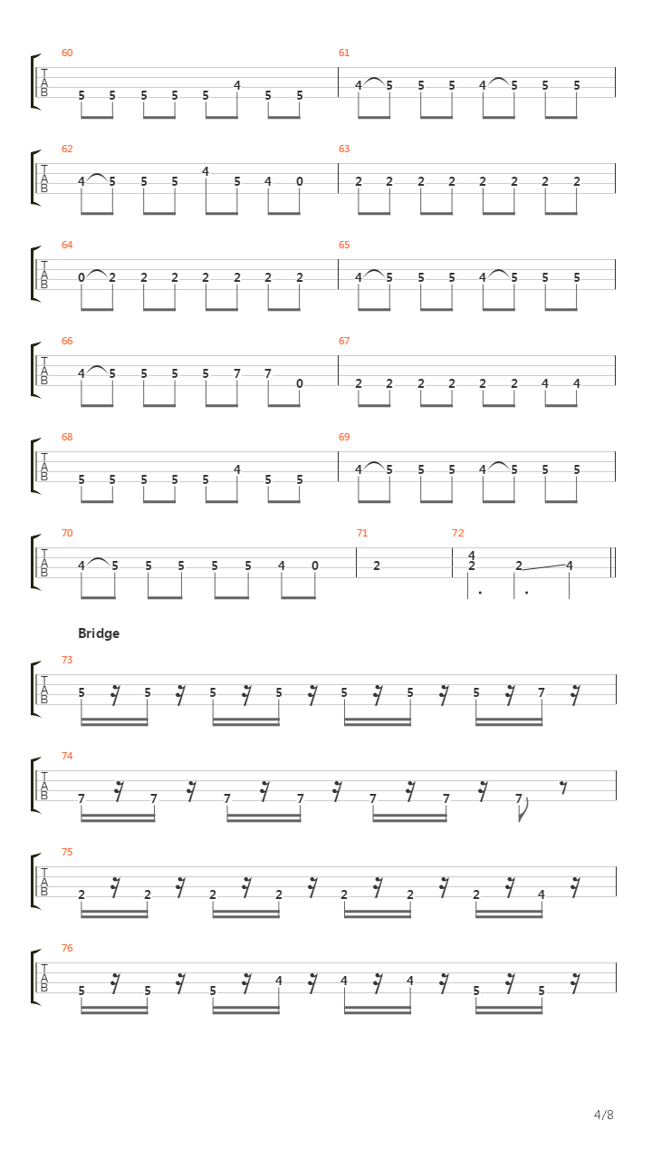 Frustrated Bass吉他谱