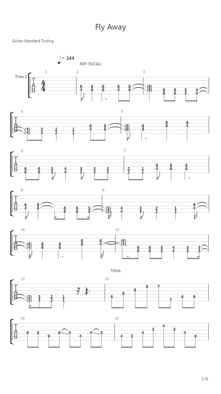 Fly Away吉他谱