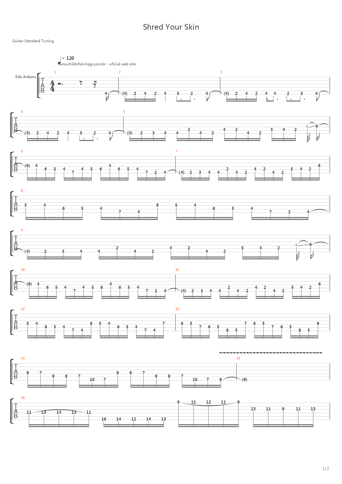 Shred Your Skin吉他谱