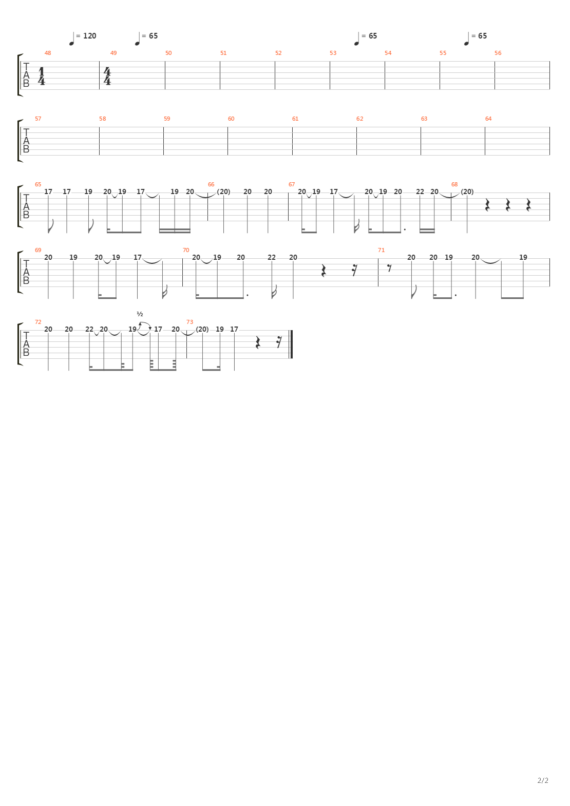 Serenade Of Sorrow吉他谱