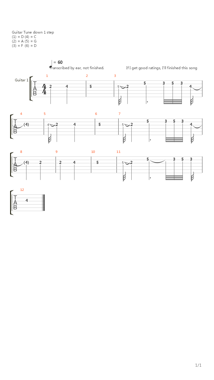 The Apostasy Canticle吉他谱