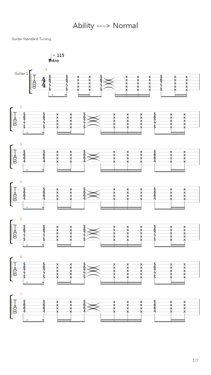 Ability - Normal吉他谱