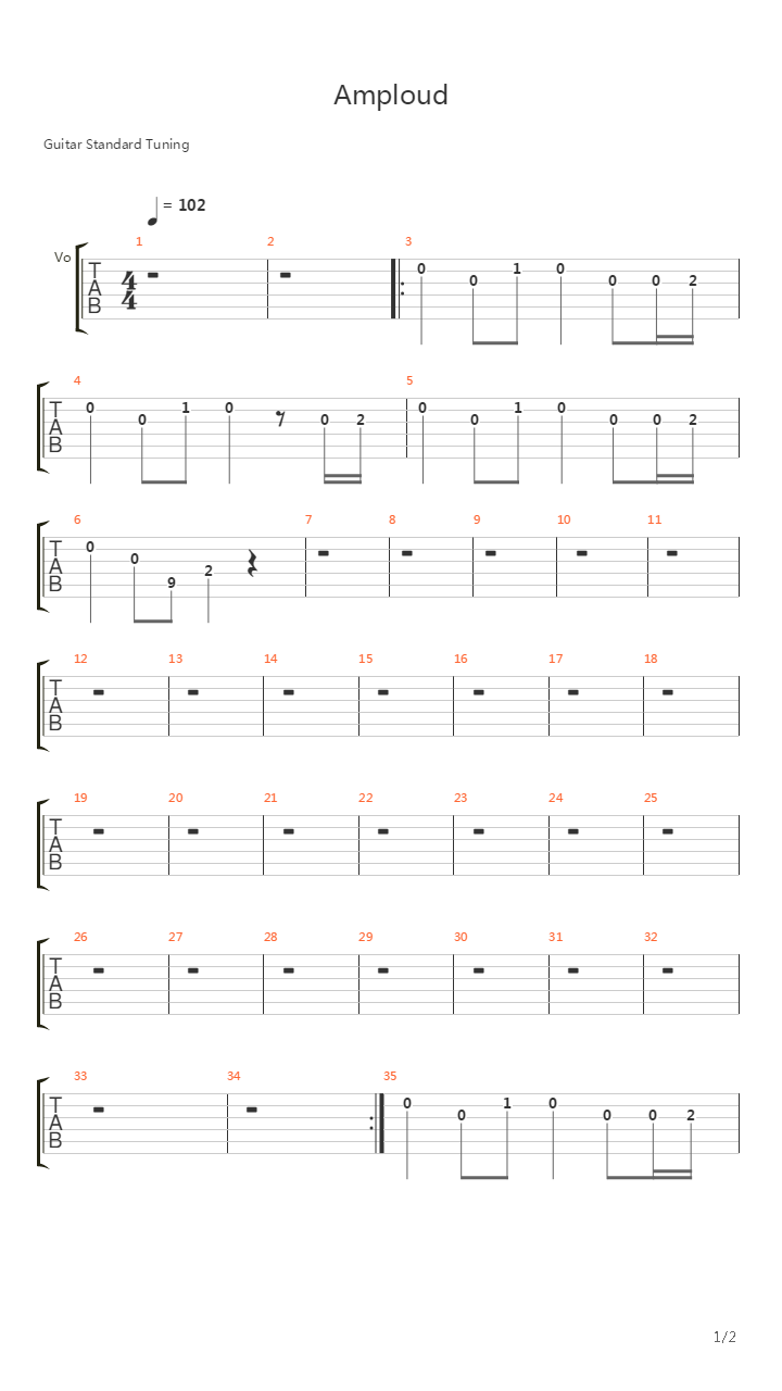 Amploud吉他谱