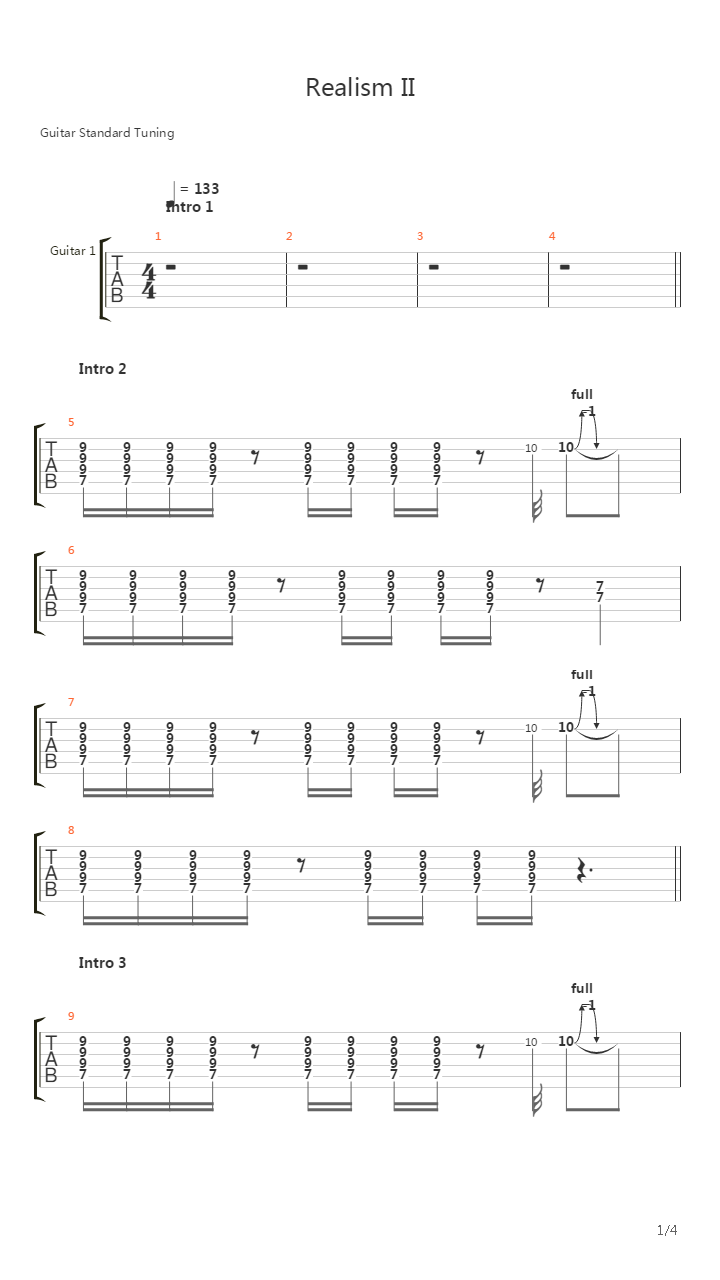 Realism 2吉他谱