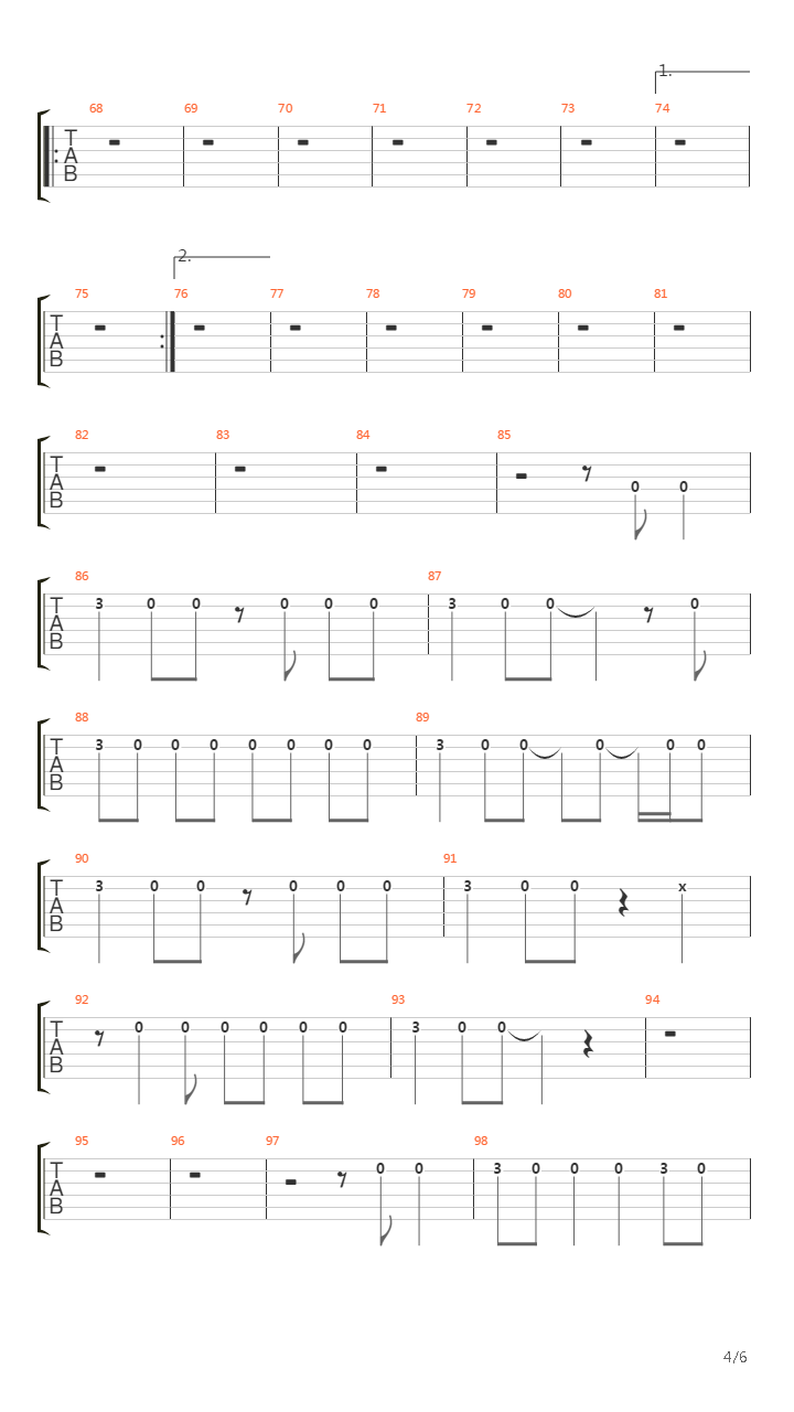 Revolater吉他谱