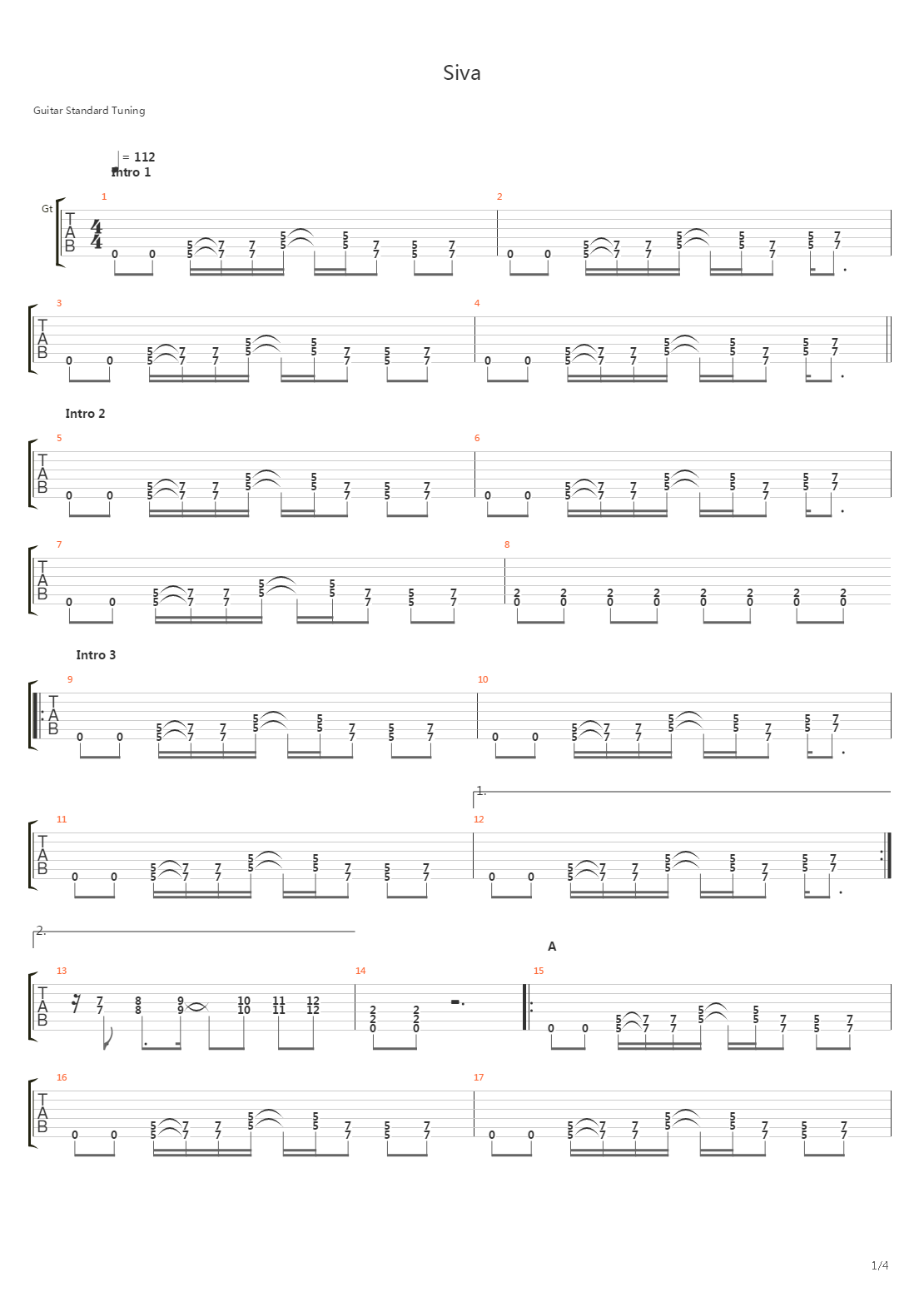 Siva吉他谱